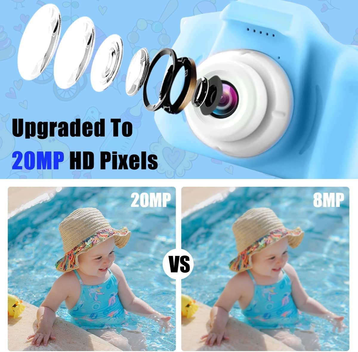 Digital Photo Camera - Multicolor Mini Video Recorder Camera - Portable Action Toy Camera for Kids - Perfect Birthday Gifting Item, Toys for Kids Digital Photo Camera - Multicolor Mini Video Recorder Camera - Portable Action Toy Camera for Kids - Perfect Birthday Gifting Item, Toys for Kids